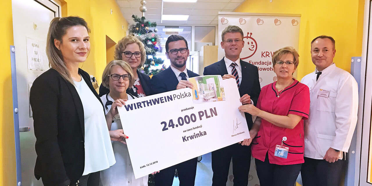 Spende an Kinderklinik in Lodz, Polen
