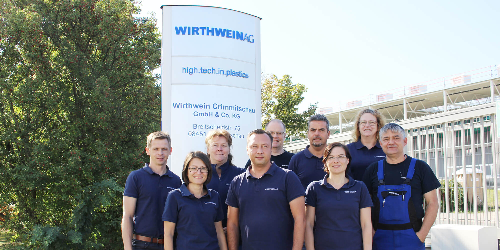 Gruppenbild der Werkleitung in Crimmitschau 