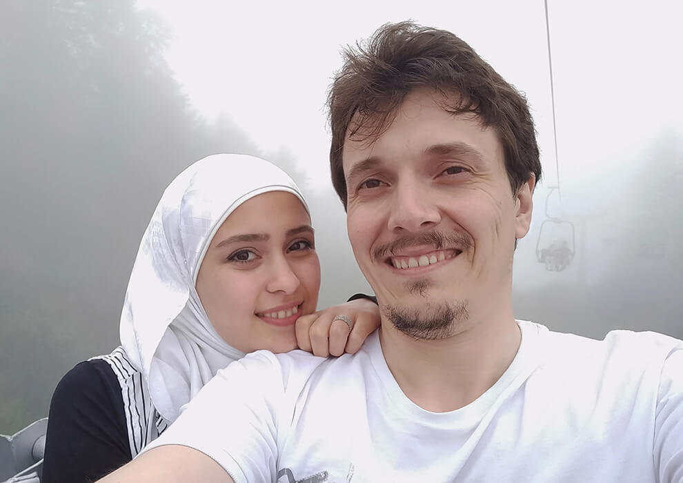 Aiham Khouja mit seiner Frau 