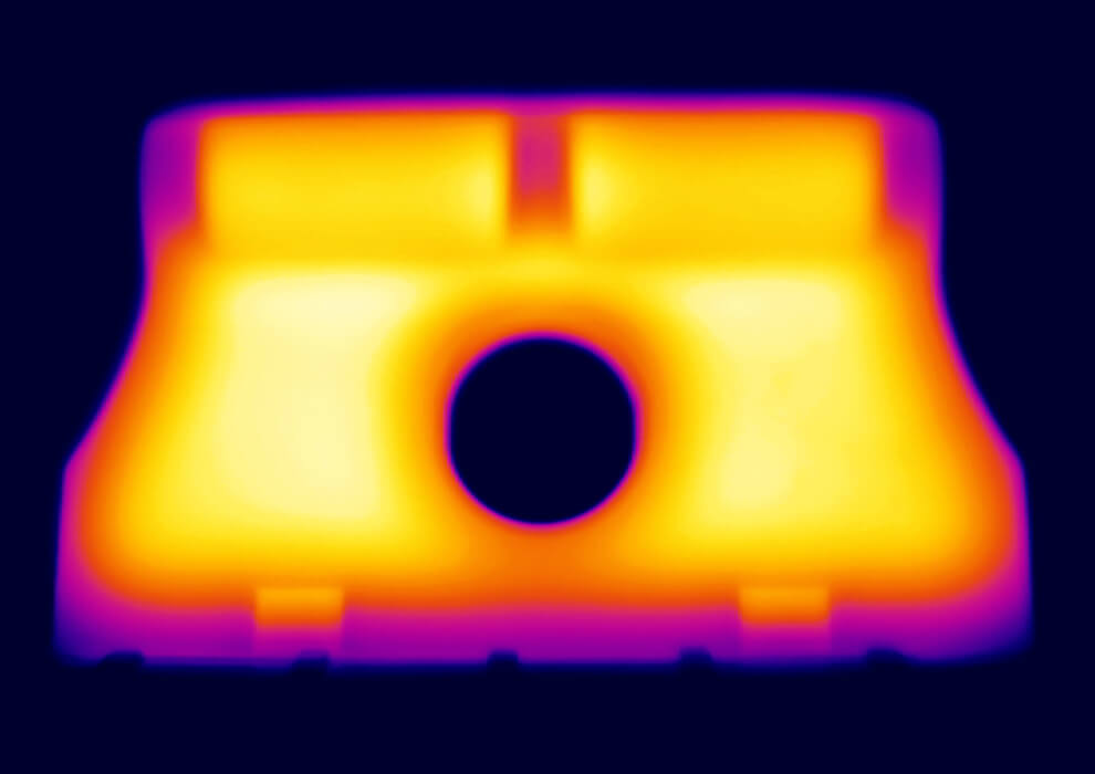 Winkel-Führungsplatte unter einer Thermo-Kamera